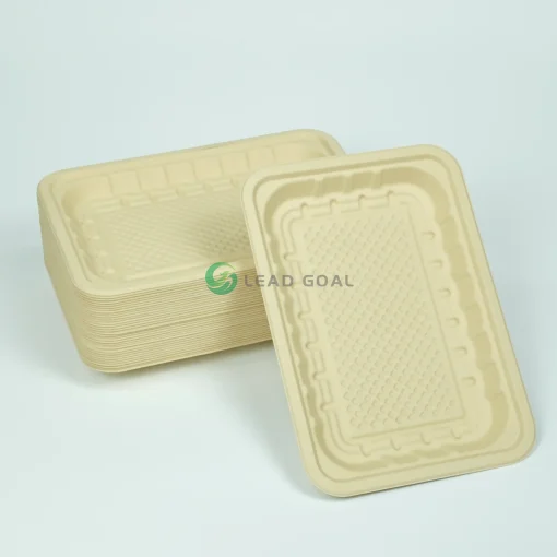 biodegradable bamboo pulp fresh food tray a01
