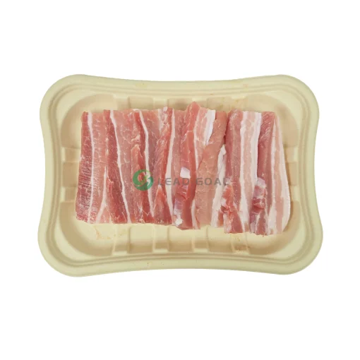 fresh food tray t09 | compostable bamboo pulp produce tray