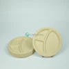 eco bamboo round fiber plate rp09.3 supermarket salad plate