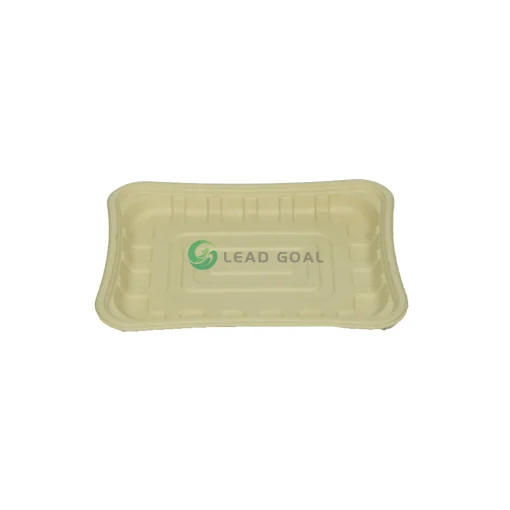 fresh food tray t11 | biodegradable bamboo pulp pork meat packaging