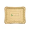 fresh food tray t15 | large bamboo pulp biodegradable food packaging tray