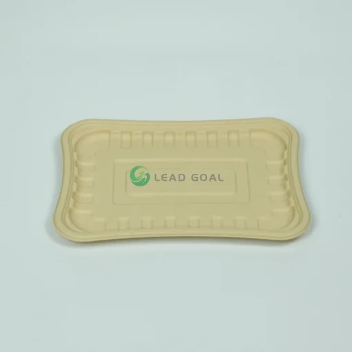 leadgoal t28 bamboo fiber pulp produce tray 220×155×14 mm