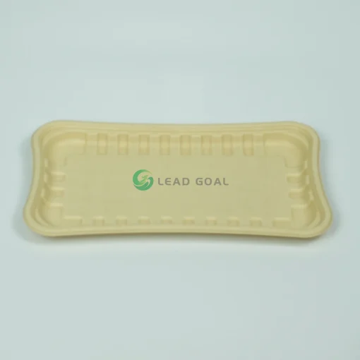 leadgoal t31 bamboo fiber pulp produce tray 27*14 mm