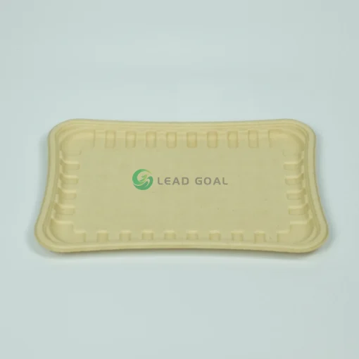 leadgoal t33 bamboo fiber pulp produce tray 260×178×14 mm
